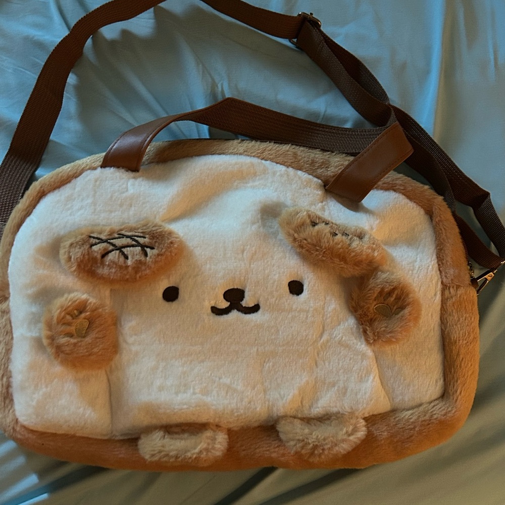 Cute Plush Dog Face Bag